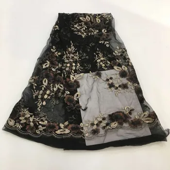 

Best quality sequins African Tulle embroidered Lace Fabric African net Lace Fabric S-2210 for wedding dress