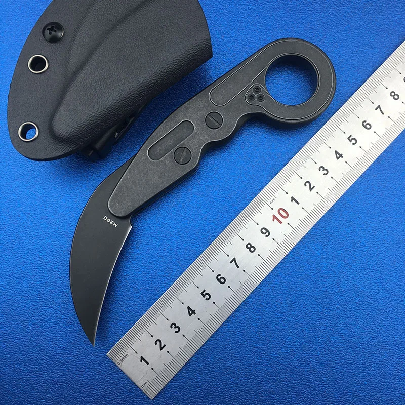 LEMIFSHE Новый механический нож коготь M390 стальное лезвие порошка + стальная ручка
