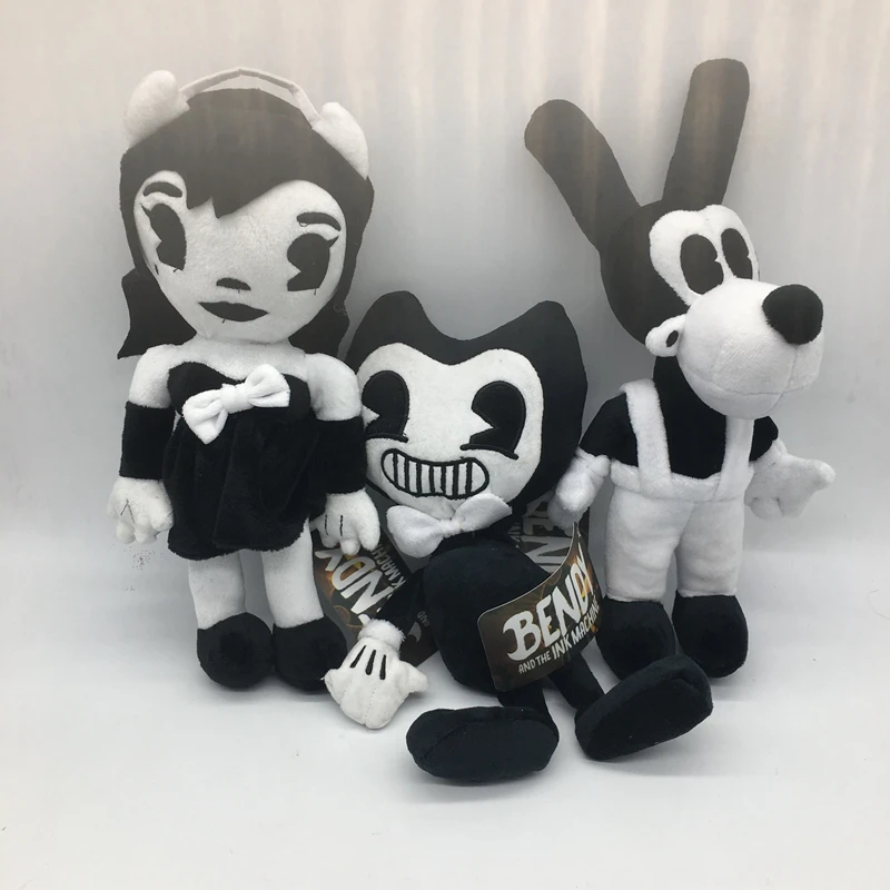 Large Size Bendy and the ink machine Bendy Mouse and Boris Dog Stuffed Animals PLush Doll