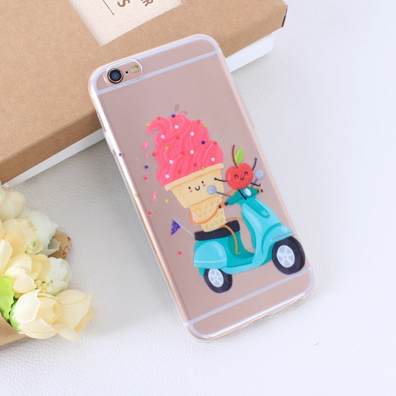 Case Of Pink Cake Macaroon On Print For Apple iPhone 5 5S 6 6S CasesTPU Back Cover Shell Capa Transparent back cover  (8)