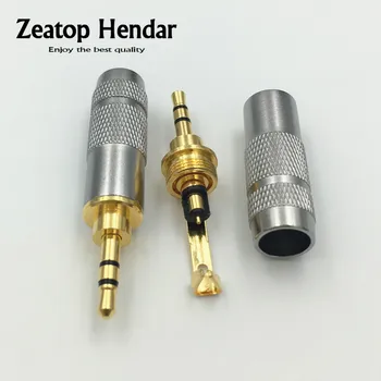 

50Pcs Metal Shell 2.5 mm Stereo Audio Jack 3 Pole Male Connector Solder for Headphones Speaker Cable Adapter