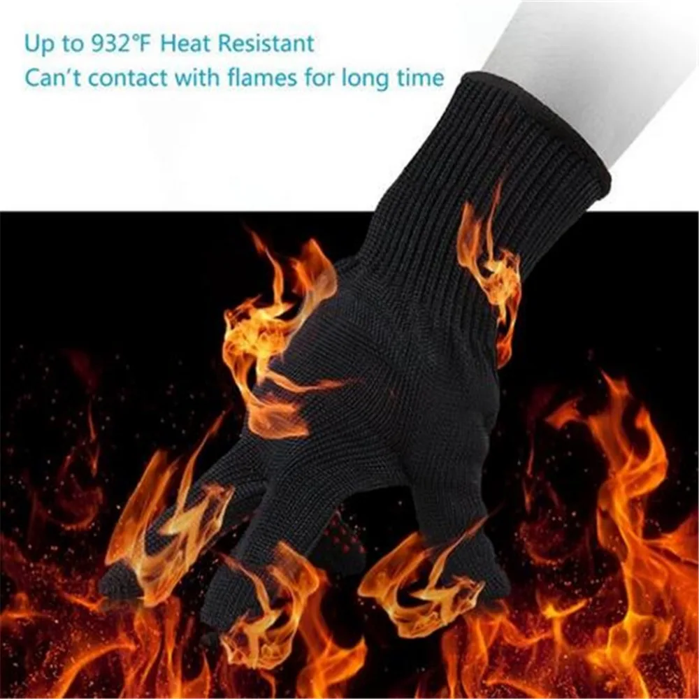 red silicone cut resistant gloves working gloves protect hands heat