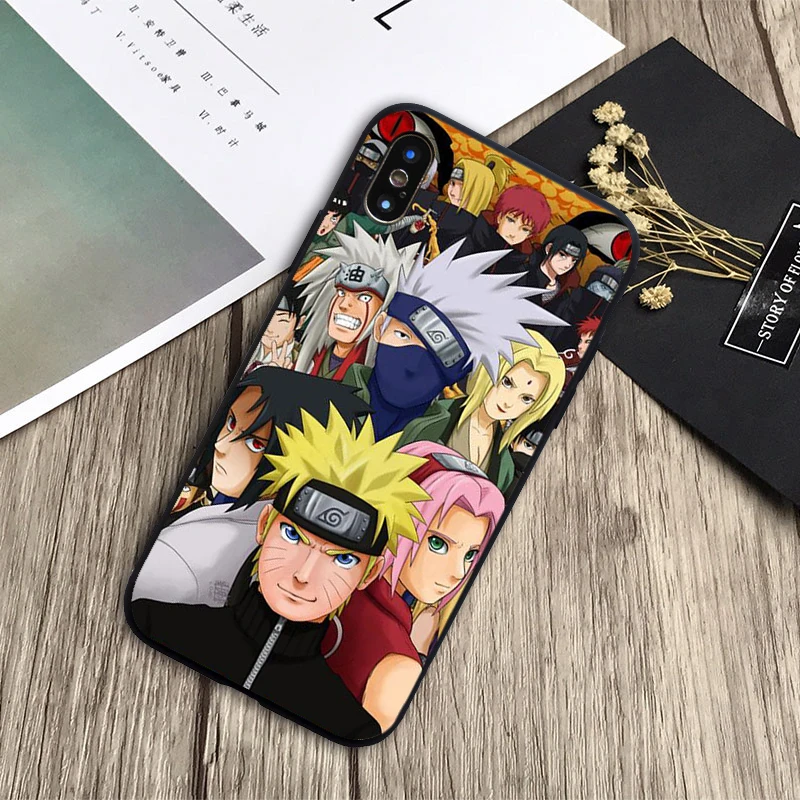 Hokage Naruto Kakashi чехол для японского аниме мягкий силиконовый черный телефона iPhone 6
