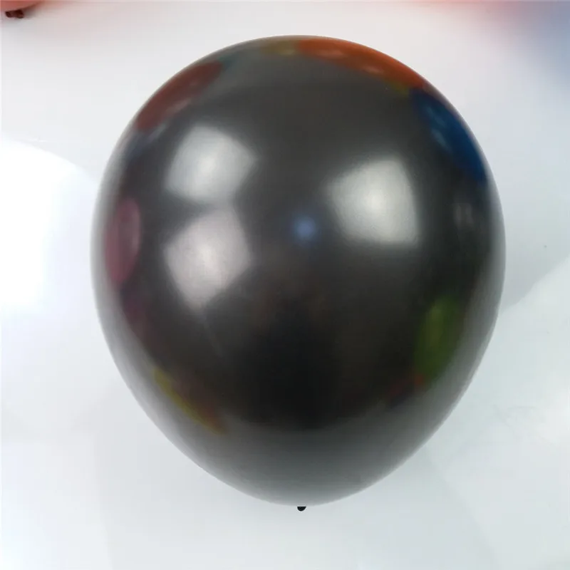 100 шт Самые популярные! 12 дюймов толщиной 2,8 г свадебные перламутровые шары украшения на день рождения высококачественные воздушные шары - Цвет: Черный