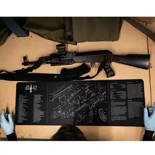 36x12 дюймов GunSimth винтовка пистолет Чистящая скамья резиновый коврик со всеми частями список печати и инструкции для AR-15 AK47 remi