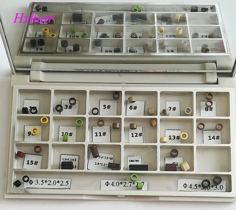 

Color Chart of Micro Links Micro Ring beads / Pre-Bonded I-Tip Hair Extension Tools