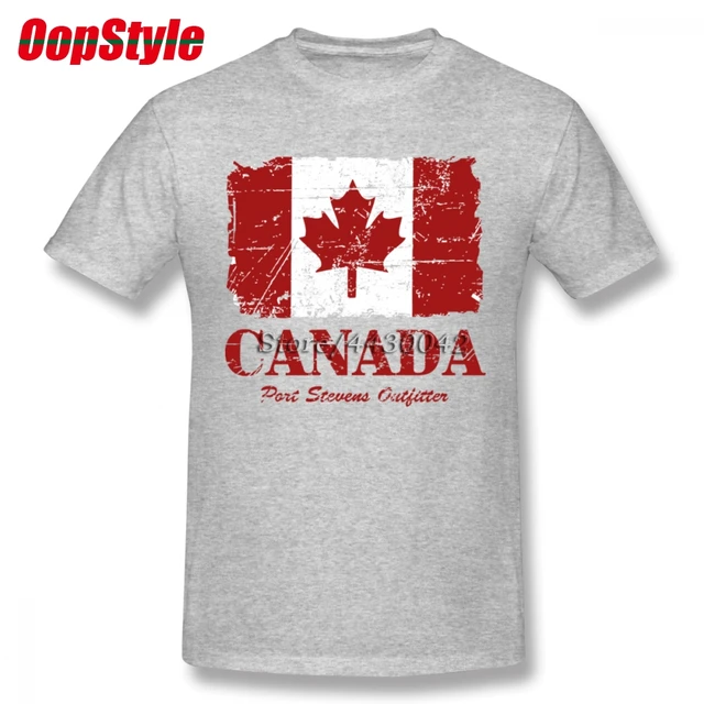 Canada Maple Leaf Flag T-shirt For Men Plus Size Cotton Team Tee Shirt 4xl 5xl 6xl Camiseta - T-shirts -