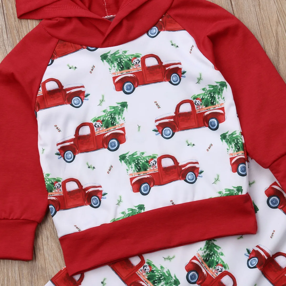 Г., бренд Multitrust, топы с капюшоном и рождественской елкой для новорожденных мальчиков и девочек, свитер и штаны осенний комплект одежды для Кларка и автомобиля, красная одежда
