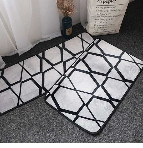 Модный черно-белый декоративный ковер с геометрическим рисунком зебры для прихожей, гостиной, спальни, кухни, ванной комнаты, коврики для йоги - Цвет: 04