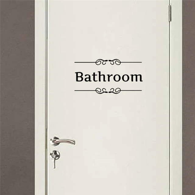 WC Toilet Entrance Sign Door Stickers For Public Place Home Decoration Creative WC Toilet Entrance Sign Door Stickers For Public Place Home Decoration Creative