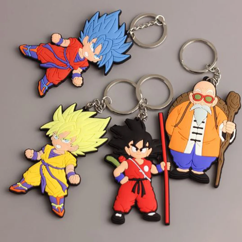 

1 Pc Popular Dragon Ball Keychain Cartoon Pendant Goku Buu Soft PVC Key Chain Souvenirs Gift Keyring Figure Toy
