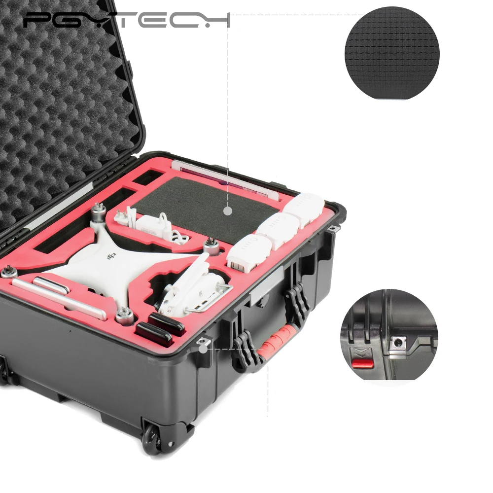 PGYTECH защитный чехол для Phantom4 серии камера комплектующие для Дронов водонепроницаемый твердый эва Пены оборудование переноски Fpv RC части