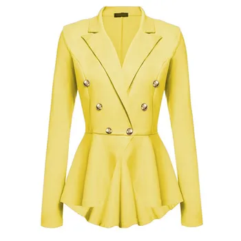 

Womens Fashion Slim Jackets Female Office Jacket Ladies Solid Button Elegant Coats