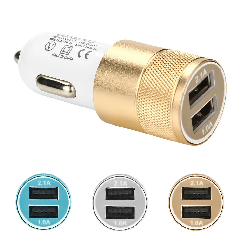 

usb charger Dual USB 3.1A Metal Car Charger Fast Charging Adapter For iPhone For Samsung for iPhone phone charger