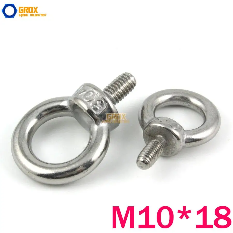 2 Pieces M10*18 Machine Eye Bolt 304 Stainless Steelin Bolts from Home