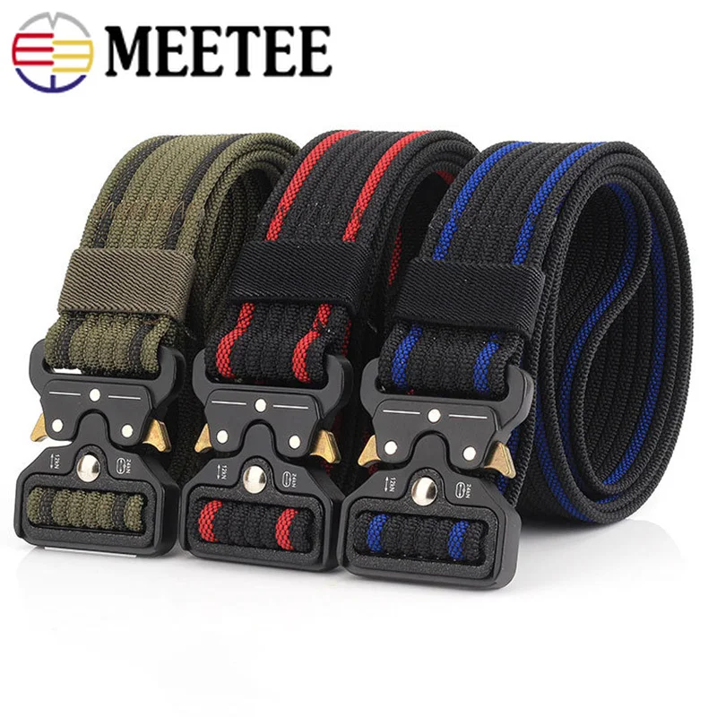 Meetee 1 шт. 38 мм * 125 см для улицы металлическая пряжка много цветов специальной