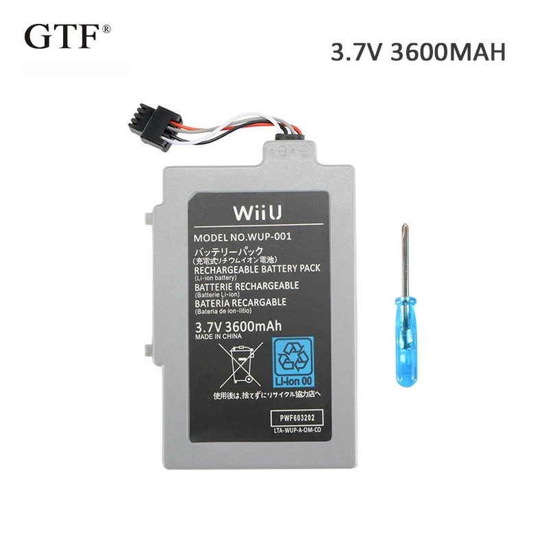 3,7 V 3600mAh литий-ионная аккумуляторная батарея Замена для nintendo wii U геймпад Электрический электроинструмент