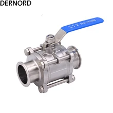 Dernord " два пути и 3 предмета полный Порты и разъёмы санитарно шаровой Клапан подходит 2" Tri-зажим Клевер Нержавеющая сталь 304, ptfe выстроились