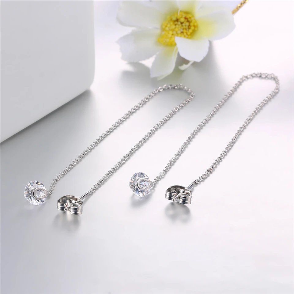 f PISSENLIT Silver Long Drop Earrings Round Gold Silver Earrings Women Jewelry New Fashion Grace Woman Korean Jewelry Girls Gifts