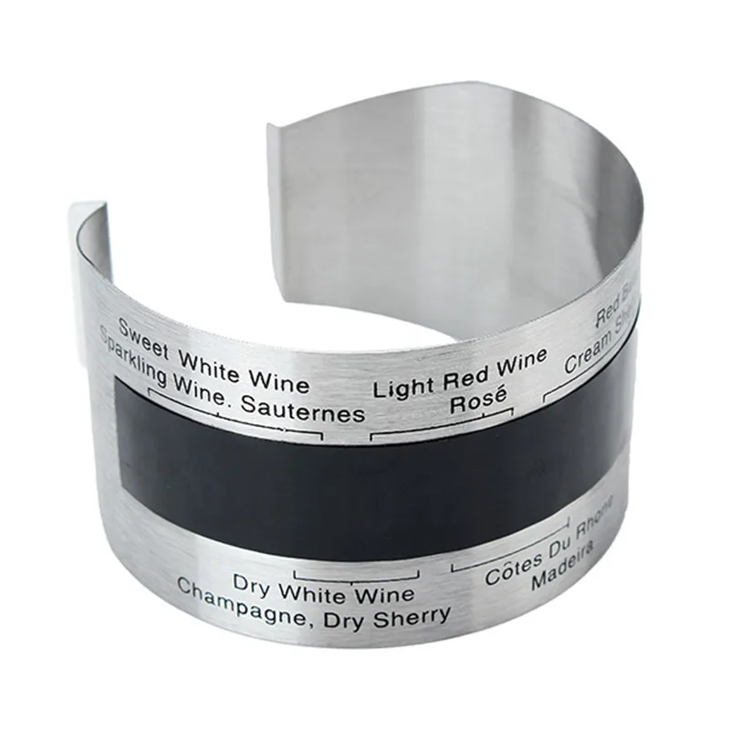 

Stainless Steel Red Wine Bracelet Thermometer Red Wine Temperature Sensor For Beer Homebrewing Home Bar Tools Gift