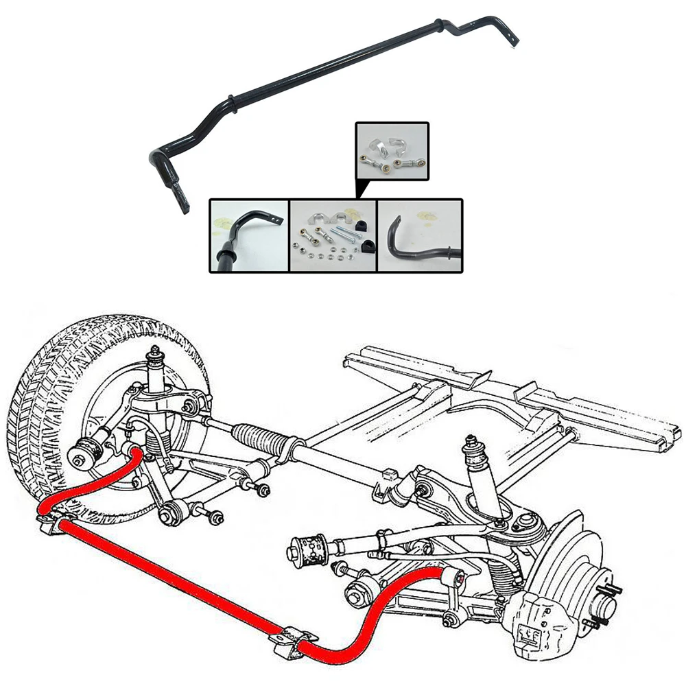 LZONE 24 мм Sway Bar 92 00 EG EK для Honda Civic 94 01 Acura Integra DC2 + комплект концевых звеньев JR1013|bar bar|ek