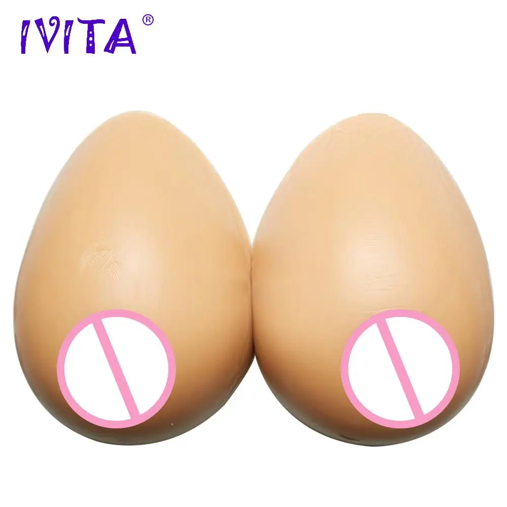 

IVITA Hot Sale 600g Silicon Breast Form Lifelike Soft Artificial Silicone Fake boobs For Crossdressers Drag Queen Shemale