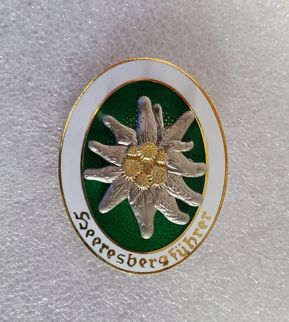Высокое качество WW2 немецкая армейская медаль Элитная Edelweiss горный военный значок