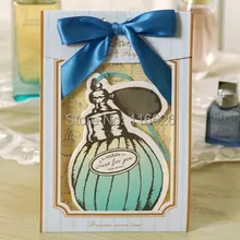 Botella de Perfume en forma De Papel Etiquetas colgantes para el regalo/de la boda/scrapbook marcadores elegantes de las mujeres tamaño: 11.5×17.2 cm 12 unids/lote