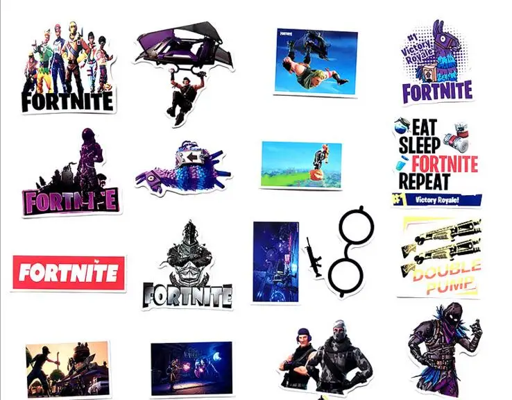 46 шт./лот наклейки для ночной крепости PS4 консоли контроллера из игры iPad телефона