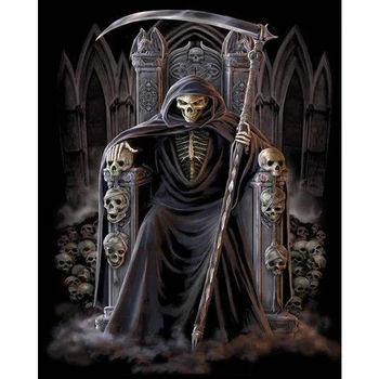 

DIY Diamond painting Cross Stitch,grim Reaper 5d Diamond Embroidery full square Rhinestones Y2033