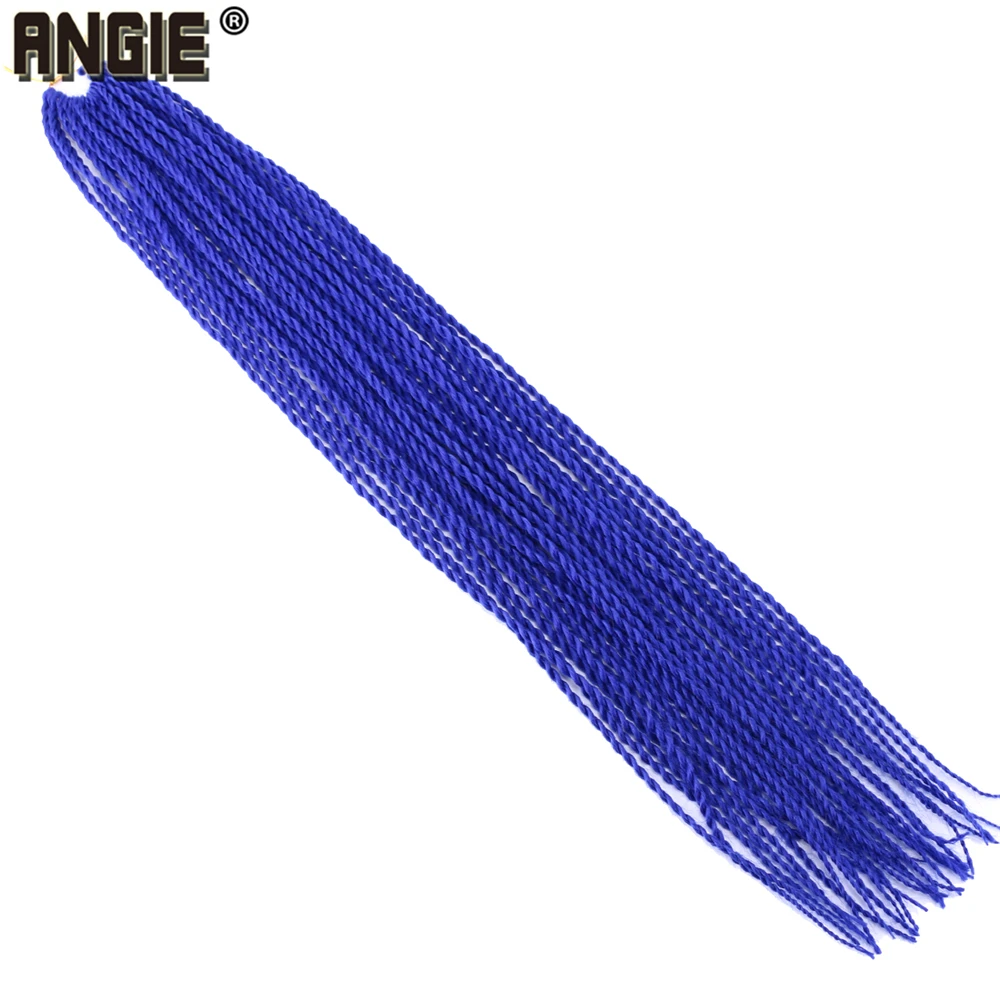 Angie 100 Gram/pack 22 Inch crochet braids Senegalese Twist Hair Braiding 30 Roots/pack Synthetic Hair for Women