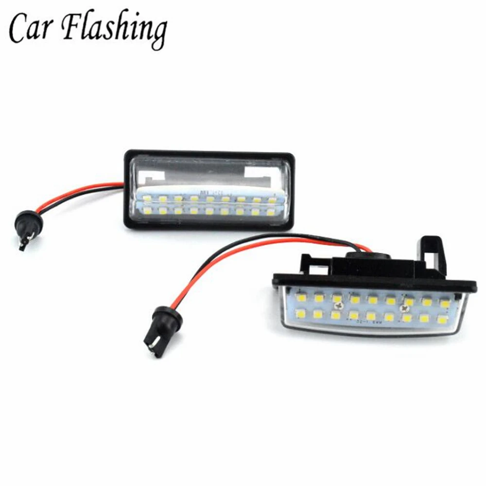 2 шт. Автомобильные светодиодные лампы 18 3528 SMD для номерного знака Nissan TEANA J31 J32 Maxima