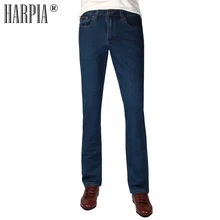 HARPIA, мужские джинсы, брюки, мужские повседневные джинсовые брюки, мужские классические ковбойские длинные штаны, мужские синие эластичные прямые джинсы, Осень-зима