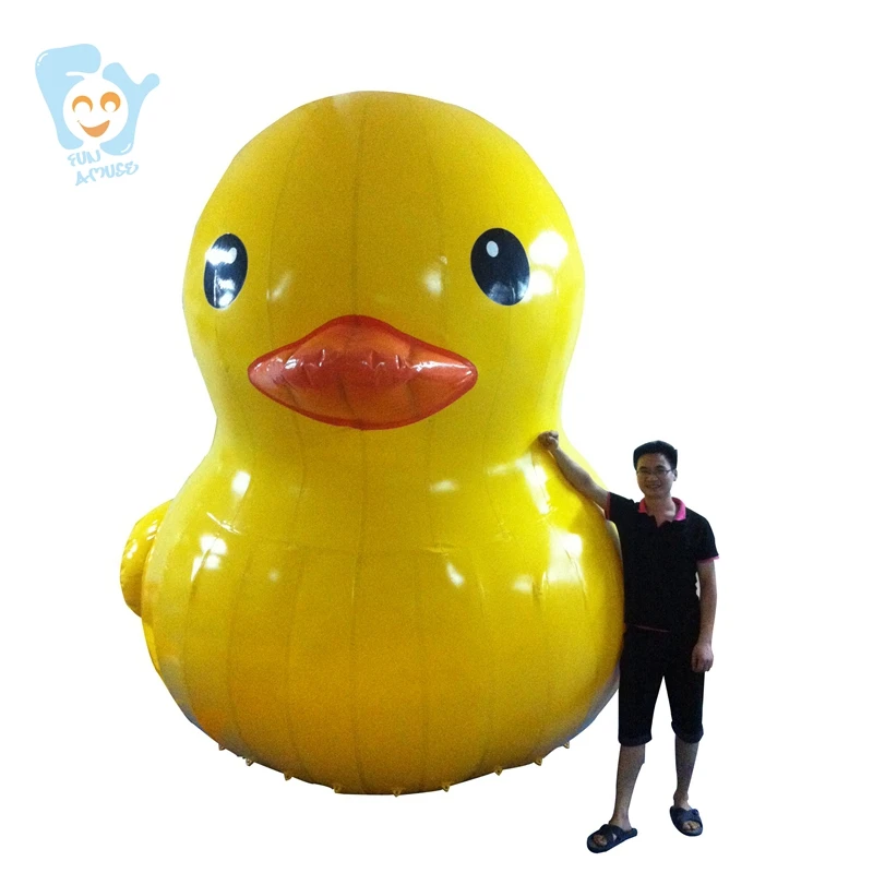 4m High Giant Inflatable Promotion Yellow Duck Water Floats Ground Decoration |