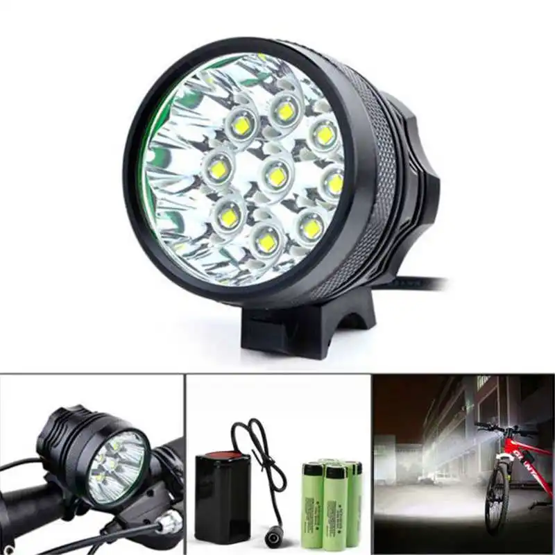 9 x XM L T6 LED 6x18650 велосипедный фонарь мощный светодиодный фонарик водонепроницаемый