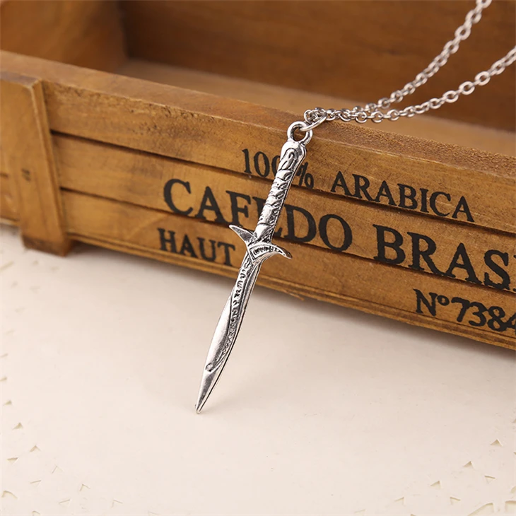 Ожерелье с мечом Frodo Bilbo мечи меч со старинным лезвием эльвиса рапиром античное
