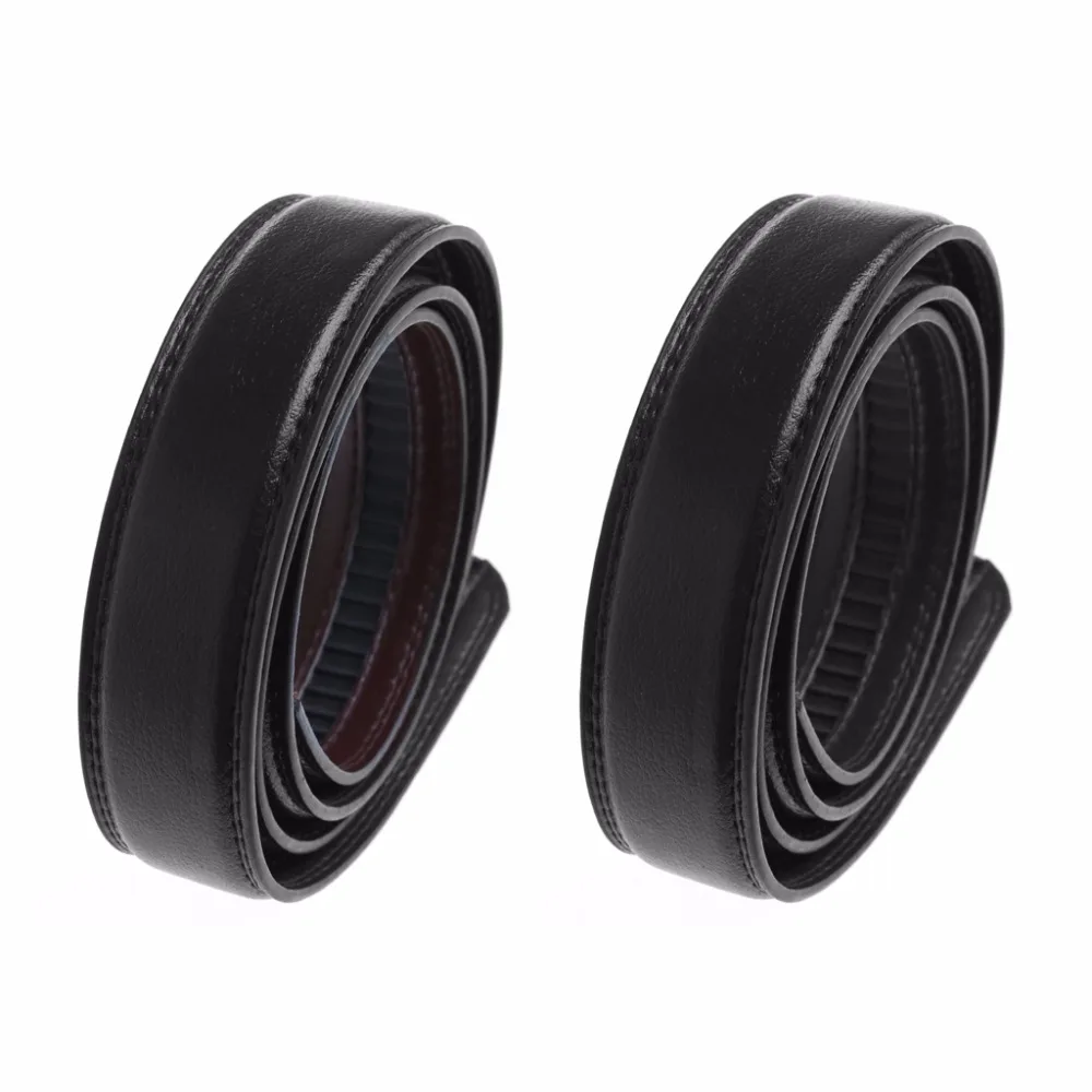 Male Black Luxury Men Faux Leather Belt Wristband Strap With Automatic