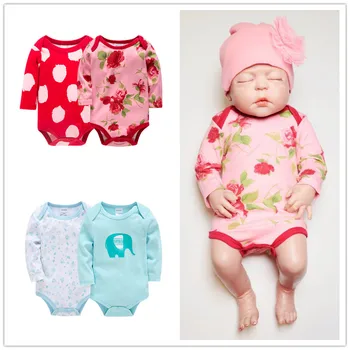 

3PCS 2018 Thick Cotton Baby Girl Winter Bodysuit Newborn Body Boy Jumpsuit Baby Ropa Bebes Infant Girl Overalls Bears Jumpers