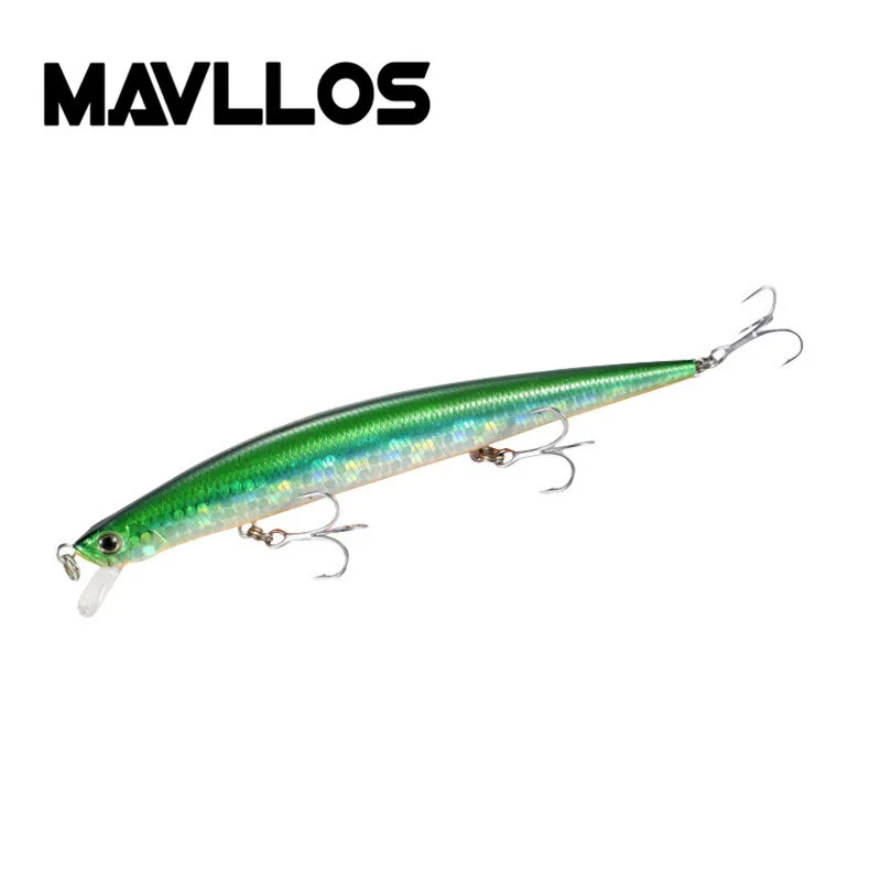  Mavllos Wobbler Floating Bait Lure 125mm 15g Swimming Slow Bass Pike Minnow Fishing Lure Deep 0.3-1