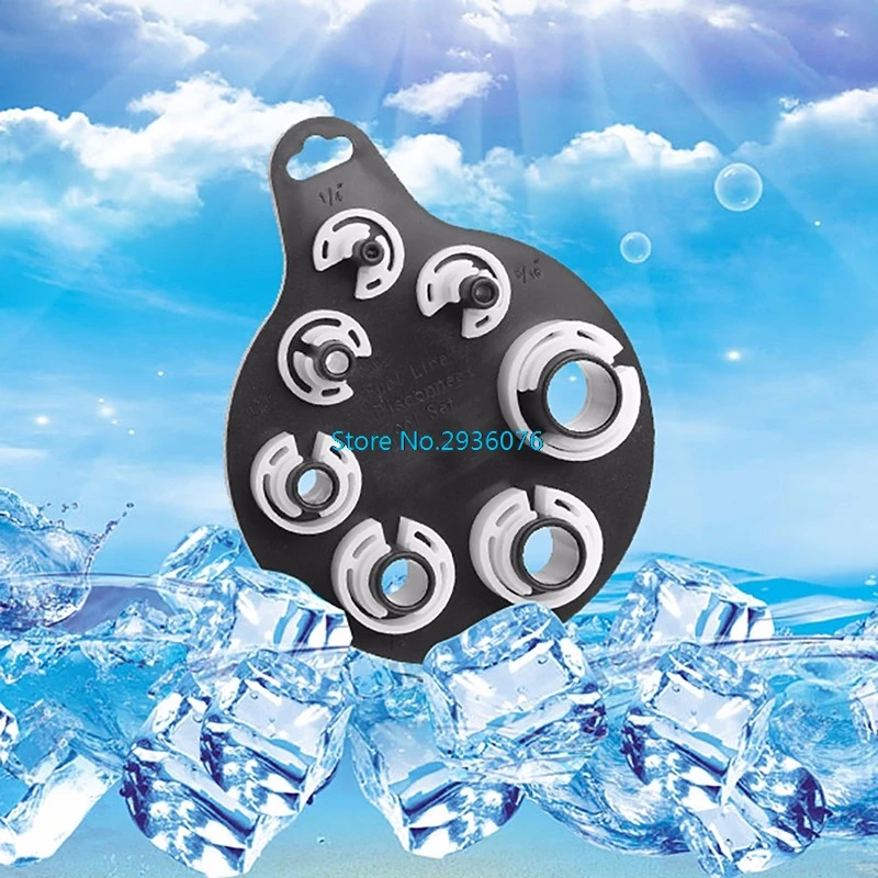 

7Pc Quick Connecting Sleeves Air Condition A/C Oil Fuel Line Disconnect Tool APR7