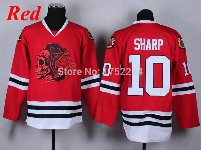 skull chicago blackhawks jersey