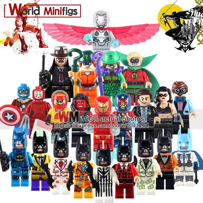 

1PC Big Promotion Super Hero Green Lantern Laura Coulson Red She-hulk Captain American Hammer Iron Man Building Blocks Children