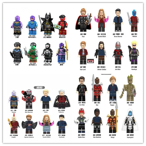 

32pcs new LEGIng Infinity War Super Heroes Building Blocks Thanos hulk Batman Deadpool Dick Grayson Bricks Dolls Children Toys