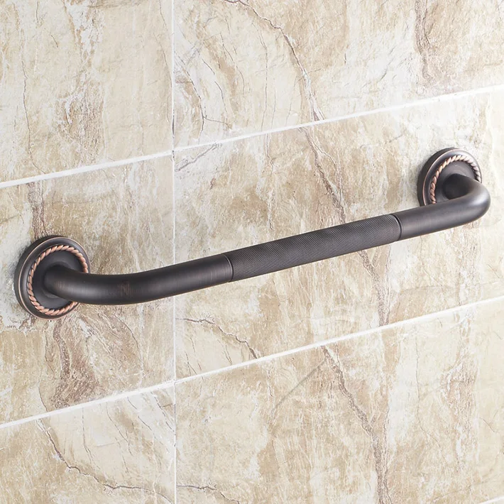 Vintage ORB bathroom bathtub safety grab bars wall mounted brass oil rubbed bronze