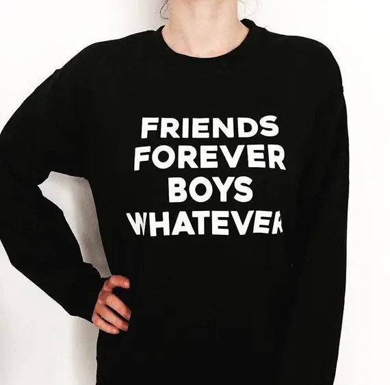 Свитшот Sugarbaby Friends Forever Boys Whatever джемпер с вырезом под горло смешной подарок лучший