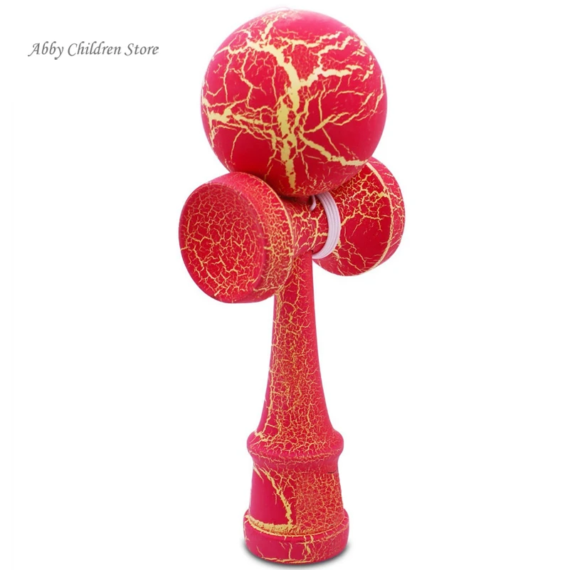 Abbyfrank 25 см полный трещины Jumbo Профессиональный Kendama деревянная игрушка Большой