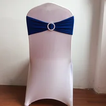 Marious синий стул створки Банкетный стул пояса полосы в полоску chaircover створки спандекс для свадьбы украшения поставщиком