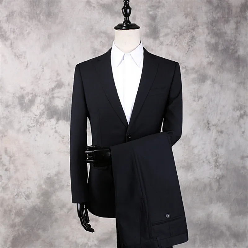 

Men's business suits dark blue suit suits the groom wedding dress/suit/fashion cultivate one's morality