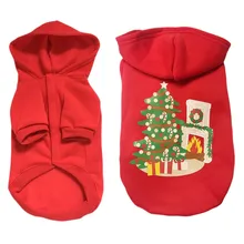 New Pet Christmas Dog Cat Hoodies Elk Christmas Tree Long Sleeves Posted Cotton Warm Corgi Cute Holiday Clothes