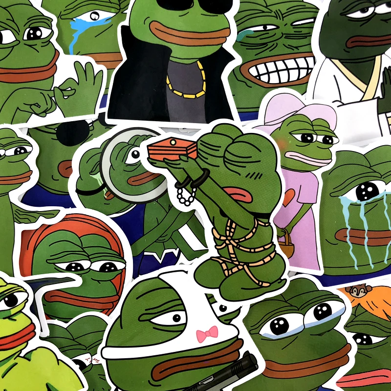 2 вида 17 шт./лот пародия Pepe Sad Лягушка граффити наклейка для ноутбука багаж скейтборд автомобиль мотоцикл сноуборд наклейка игрушка наклейка s